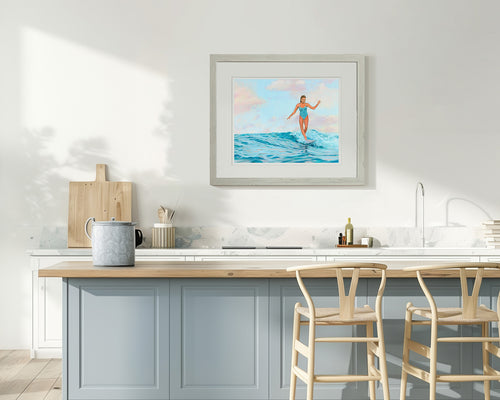 Turquoise Ride Paper Print - Unframed